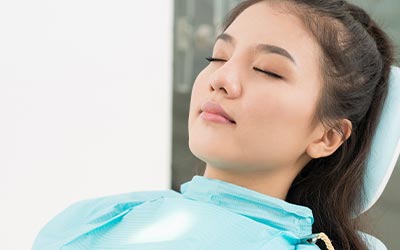 patient sleeping during dental procedure