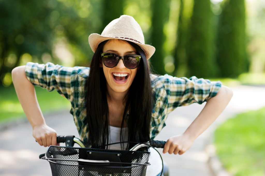 woman smiling after receiving dental veneers in Johns Island, SC