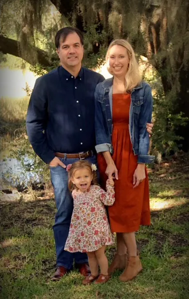 Dr. Andy Game of Stono Dental Care with his wife and daughter