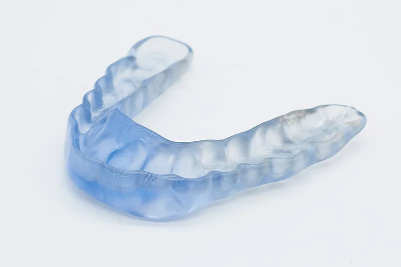 Clear blue dental mouthguard